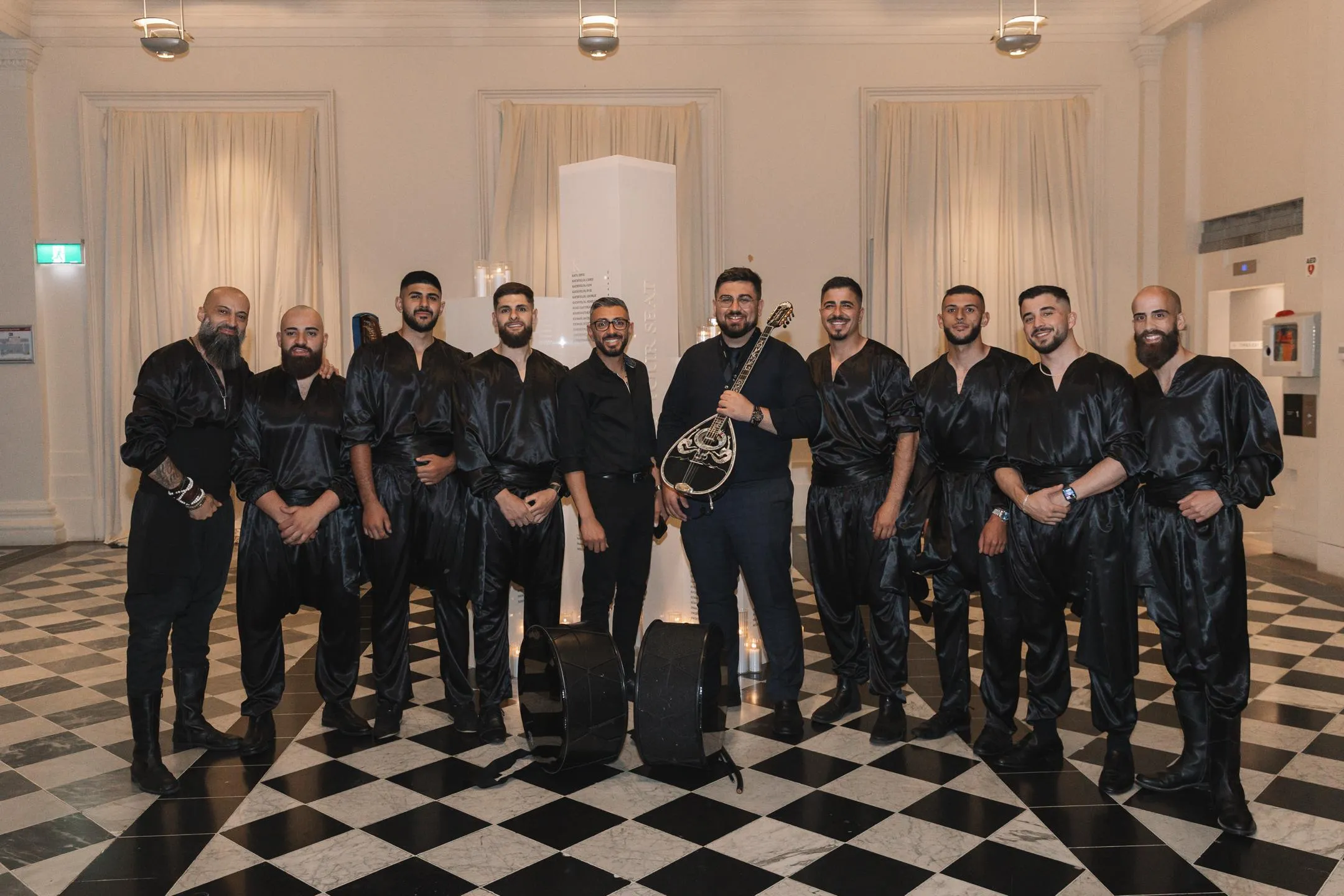 IAMNSA team in black performance costumes