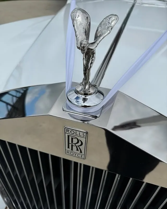Rolls-Royce hood ornament close-up